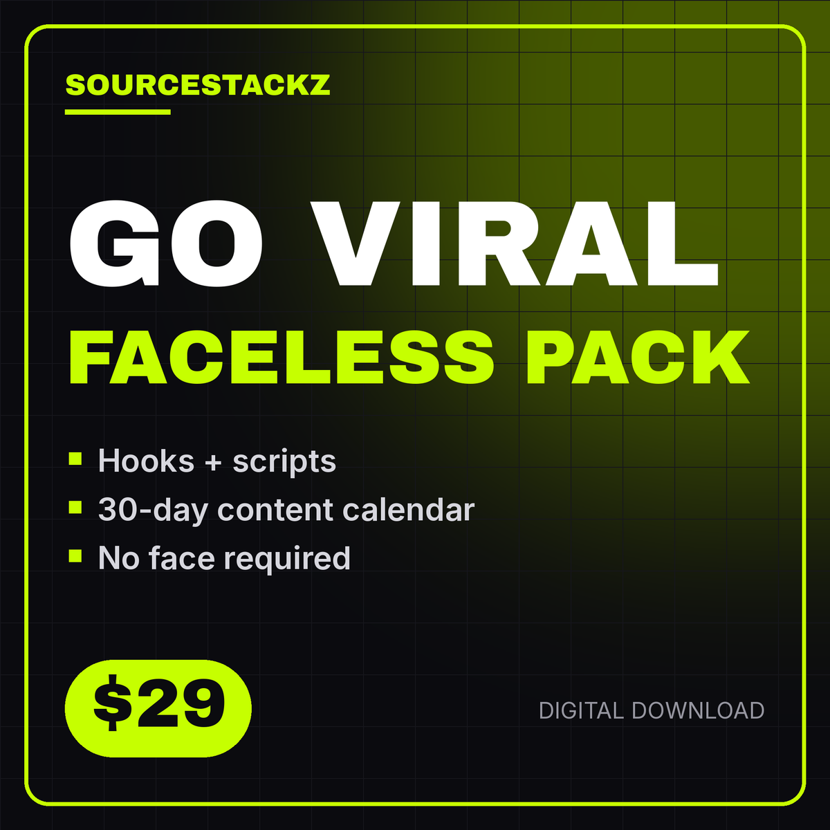 Go Viral Faceless Pack