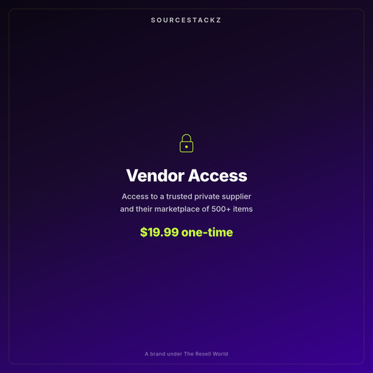 SourceStackz Vendor Access